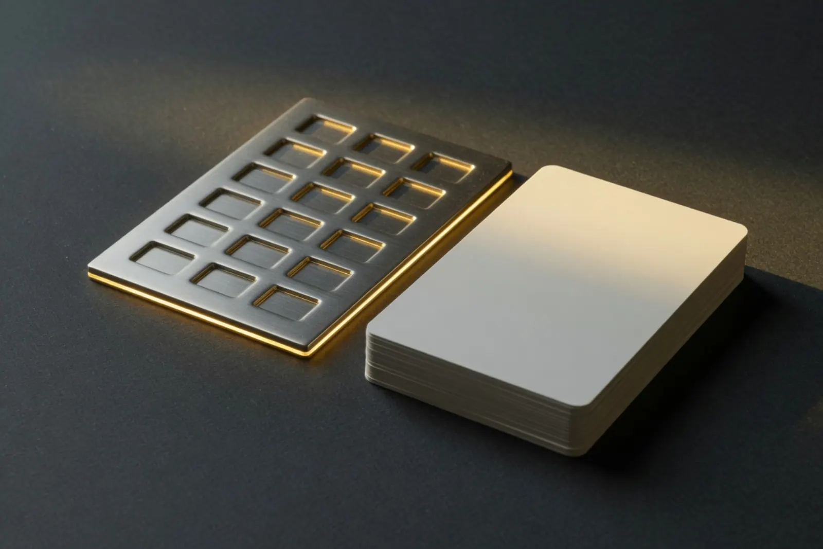 Metal backup plate still-life for cold storage hygiene